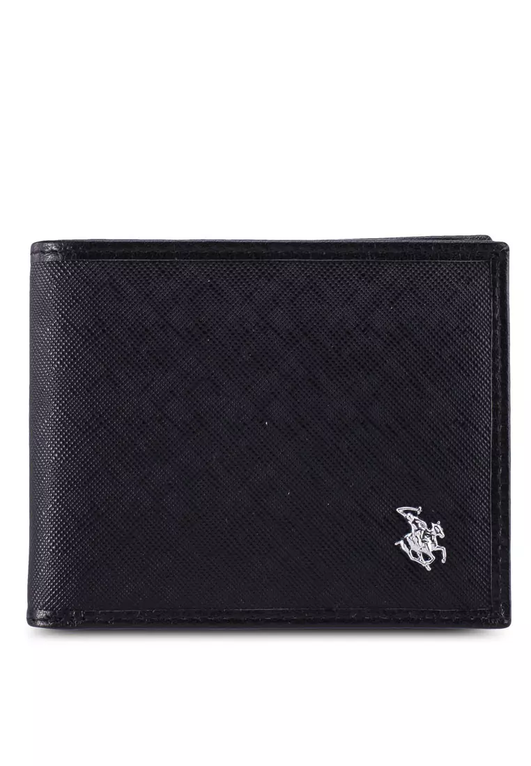 Men's RFID Blocking Tri Fold Wallet - Black