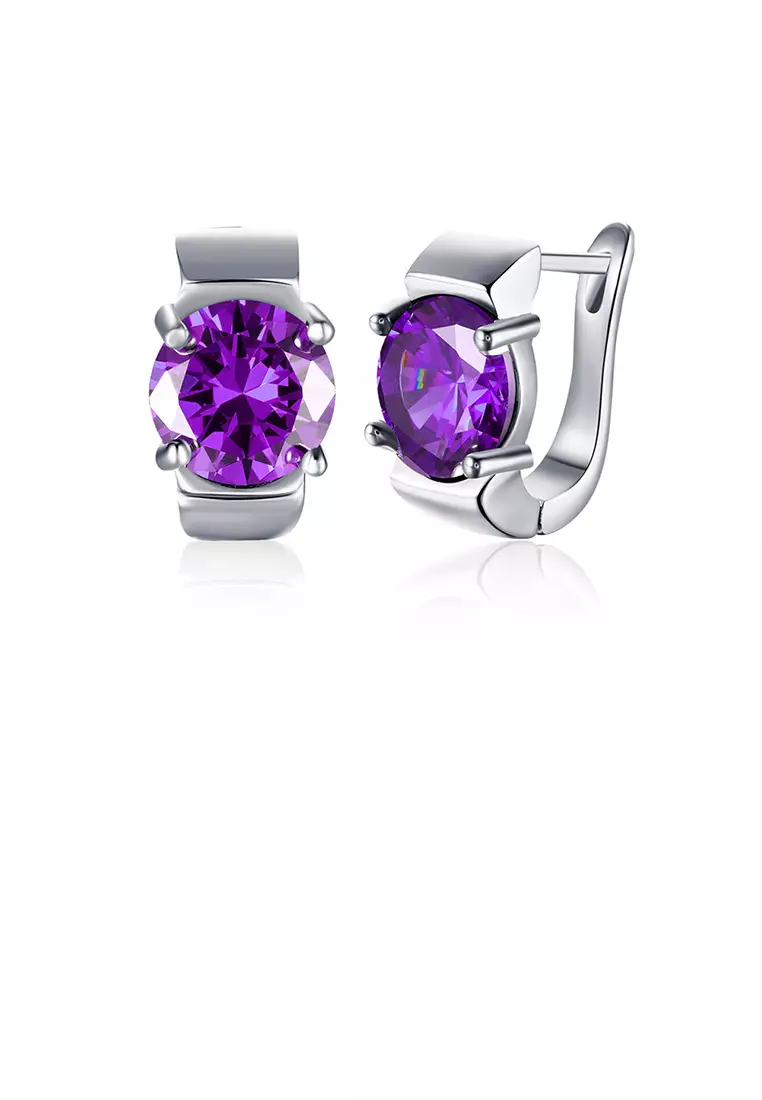 Purple fashion top earrings