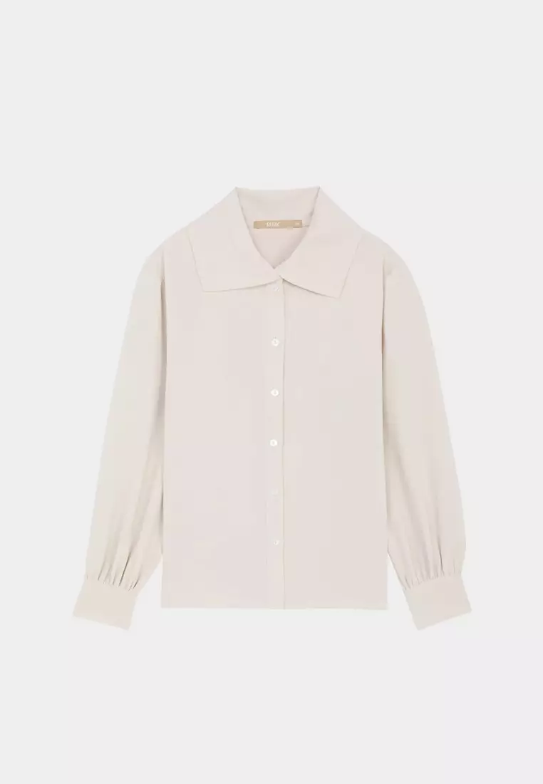 Milk Tea Button Up Blouse