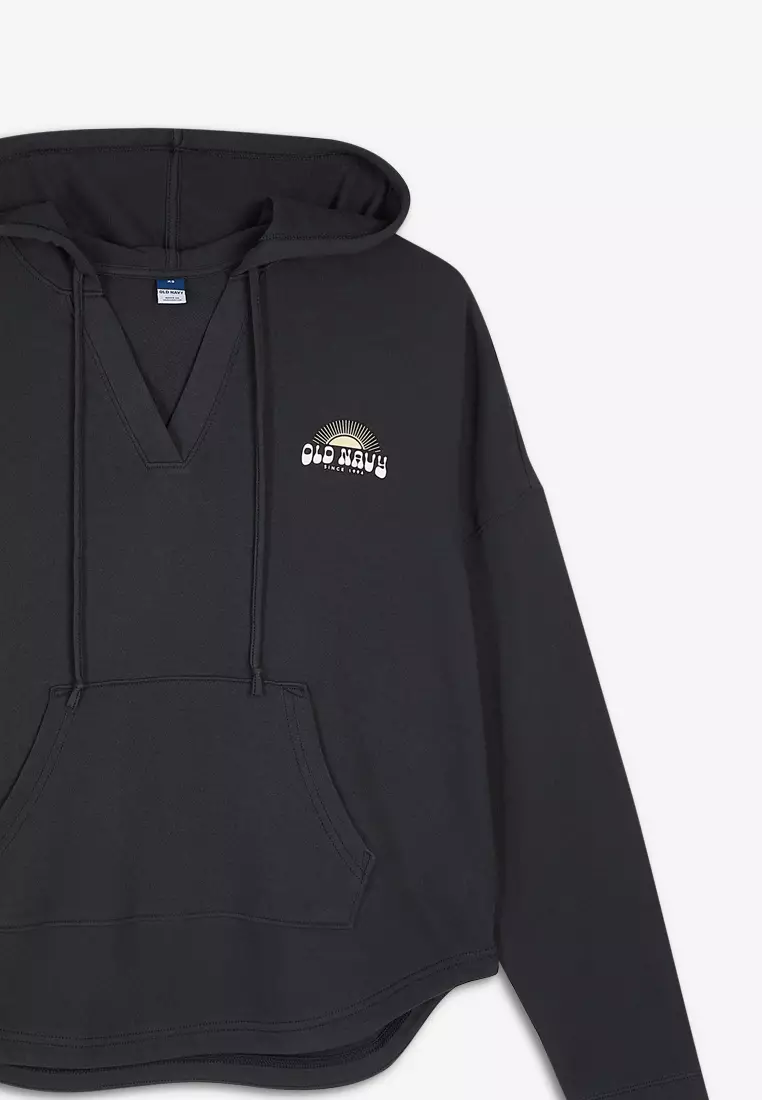 Slouchy French-Terry Tunic Hoodie For Women