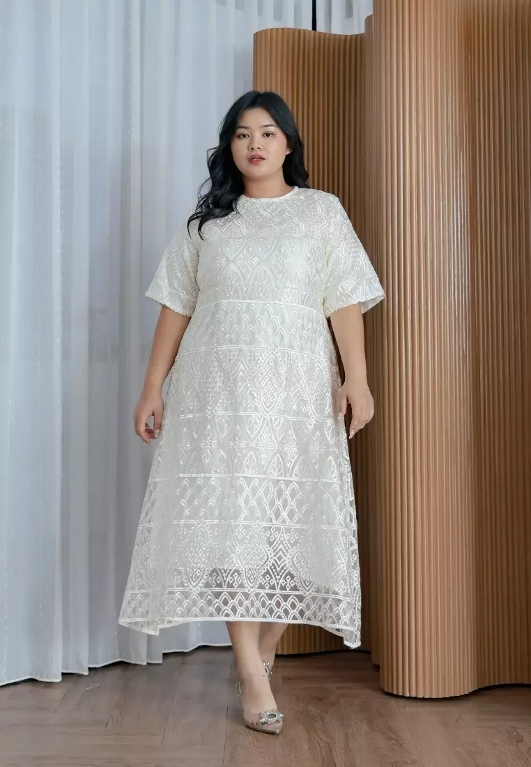 xtramiles Ladies dress genevie broken white