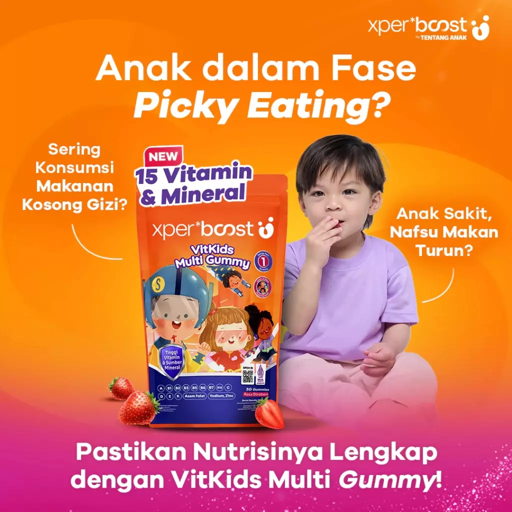 Expert Care Boost VitKids Gummy Multivitamin 30 pcs - Supplemen Vitamin & Mineral Anak