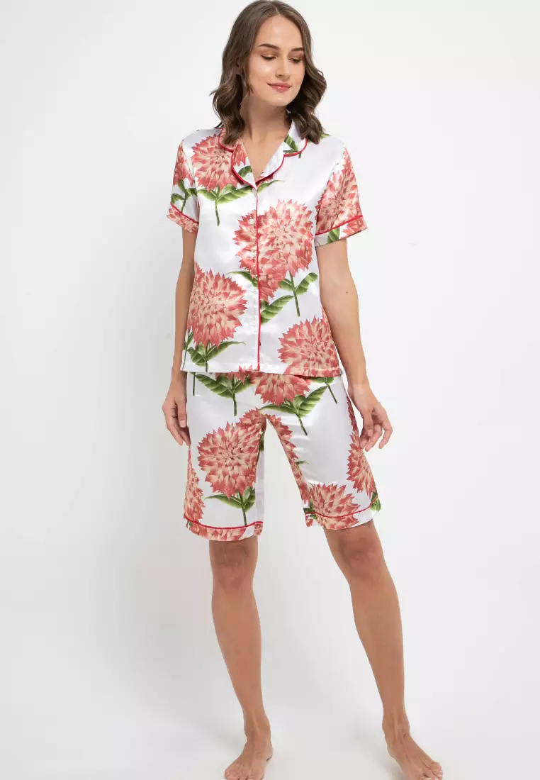 Short Sleeve Womens Silk Short Pyjamas Jual Anne Wintours Pyjama