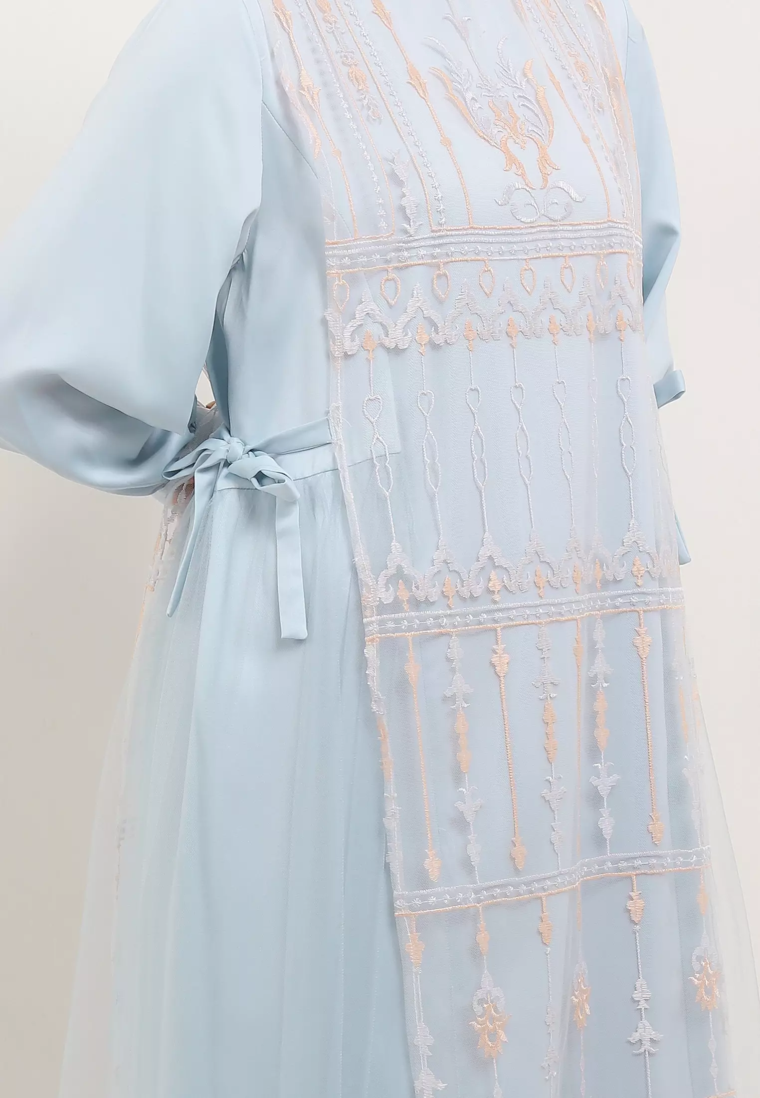 MFMW Syahzain Dress Gamis Brukat Blue