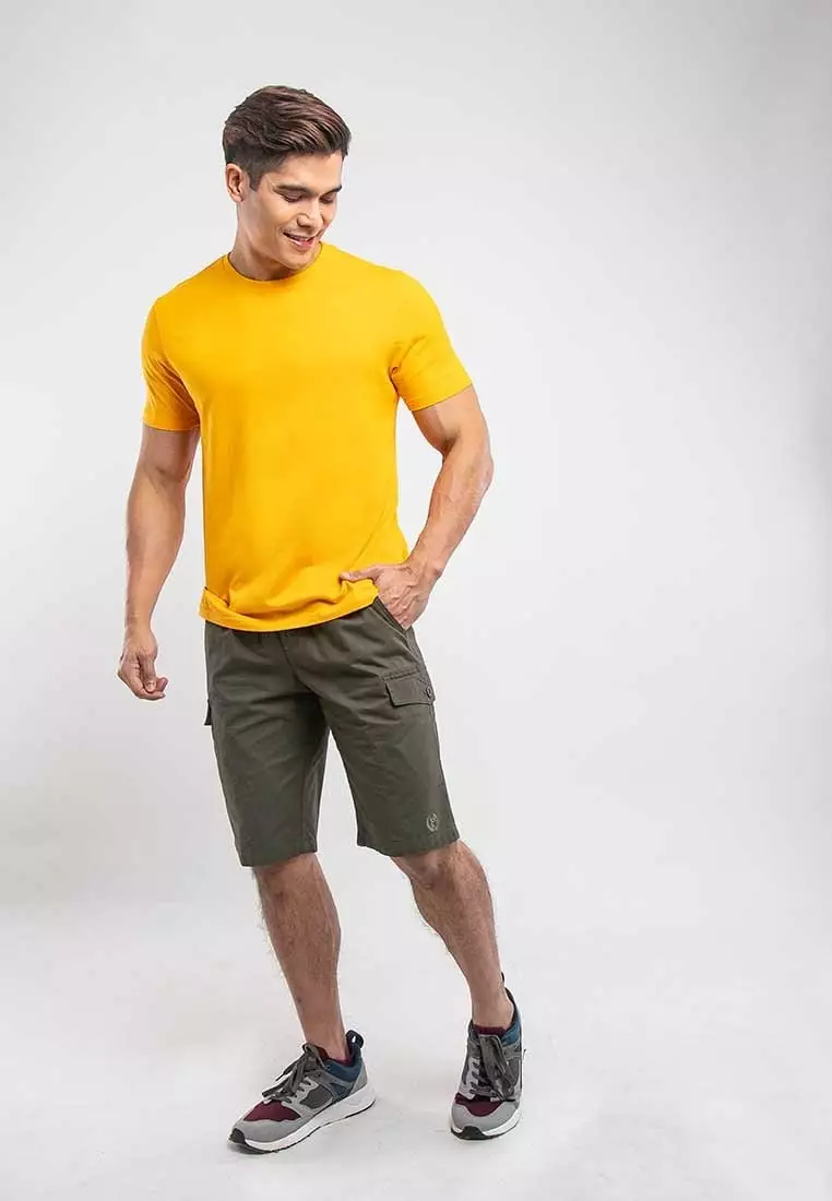 Forest Plus Size T Shirt Men 100% Cotton Soft Unisex Round Neck Big Size Plain Tee | PL23585-64DkYellow