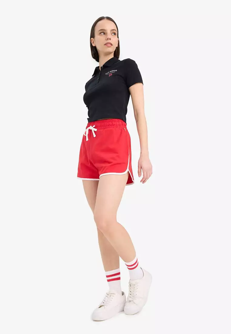 Coool Regular Fit Elastic Waist Lace Thick Mini Shorts A6224Ax25Sm