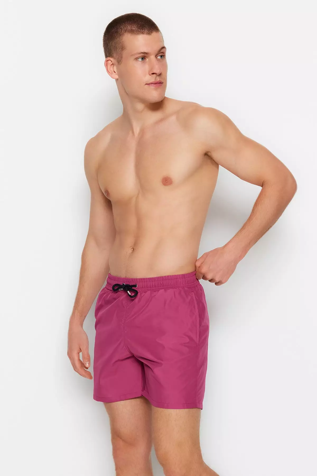 Buy Trendyol Plum Men s Basic Standard Length Swimwear with Marine