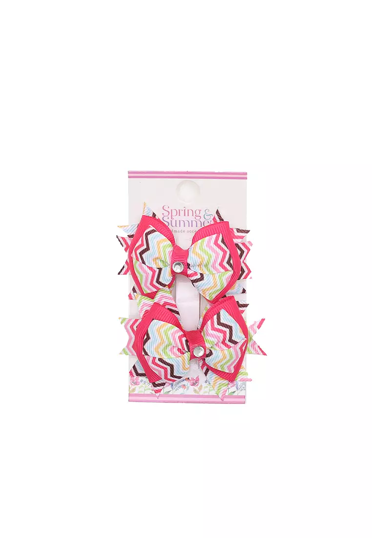 Abigail Hairclip (Pairs) Pink Fanta