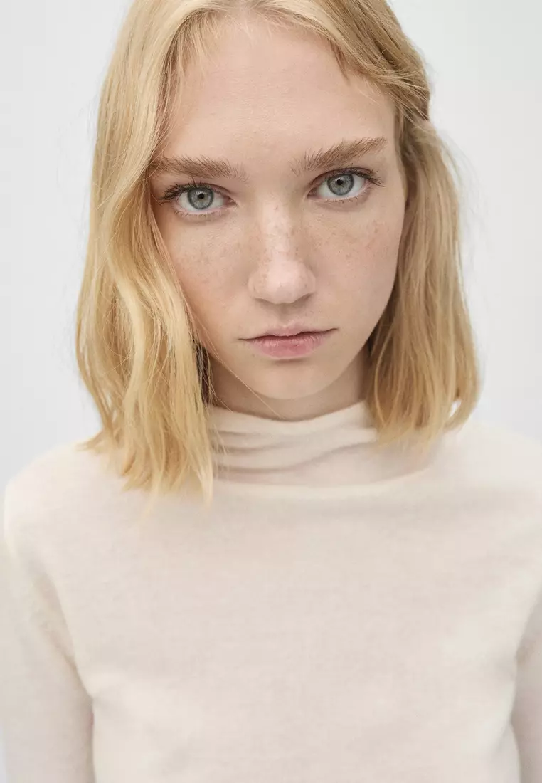 Mango beige jumper best sale