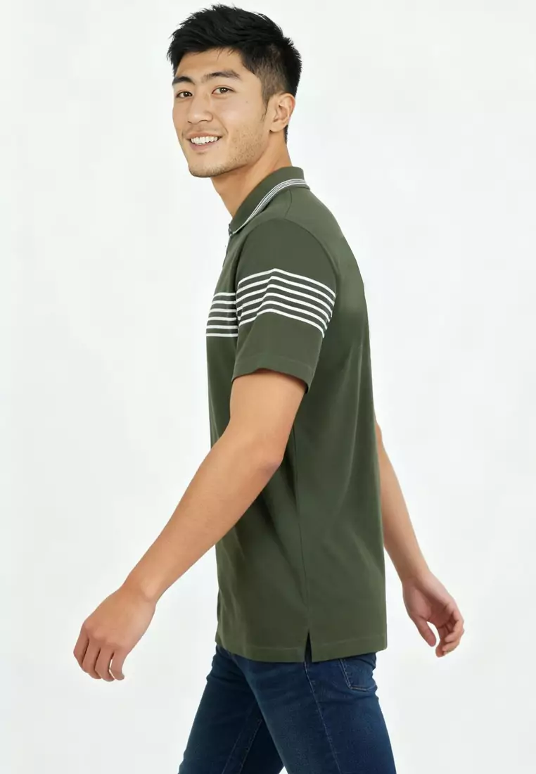Ricket Stripe Pique Polo Shirt
