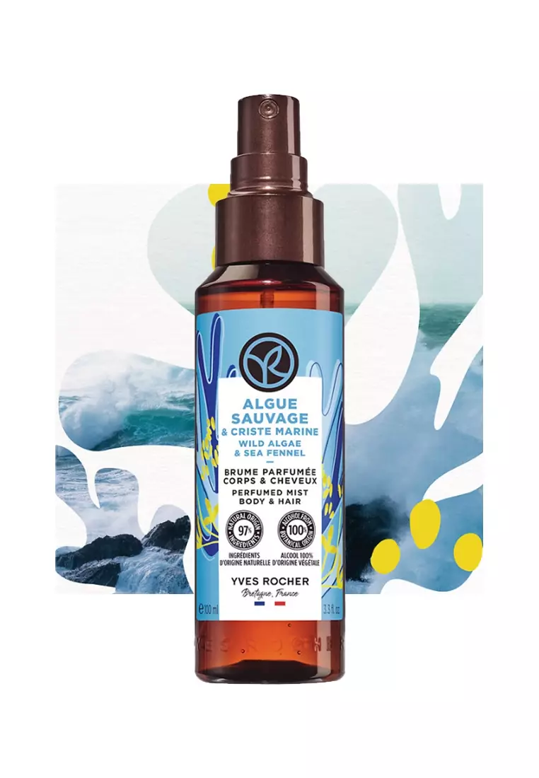 Wild Algae Perfume Hair & Body Mist - 100ml Natural Fragrance Body Spray