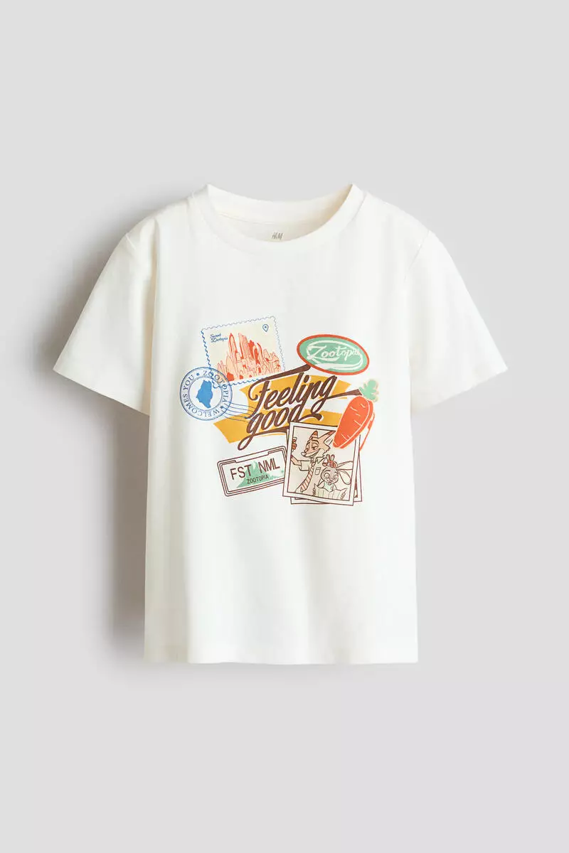 Printed cotton T-shirt