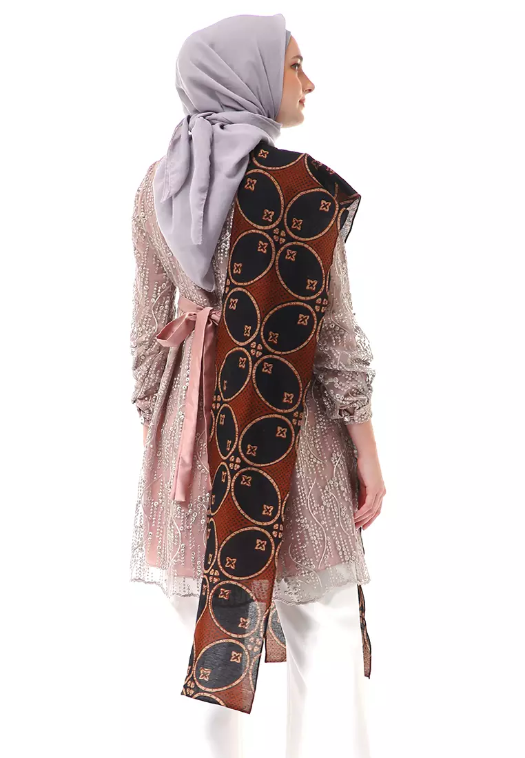 Zahara Tunik Atasan Wanita Batik Premium Quality - Brownie