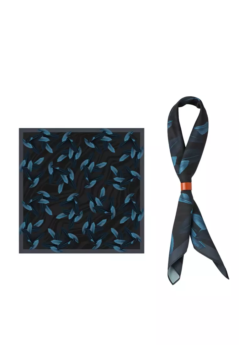 American Neutral Style Outdoor Square Scarf - Versatile Temperament, Retro Silk Scarf Design