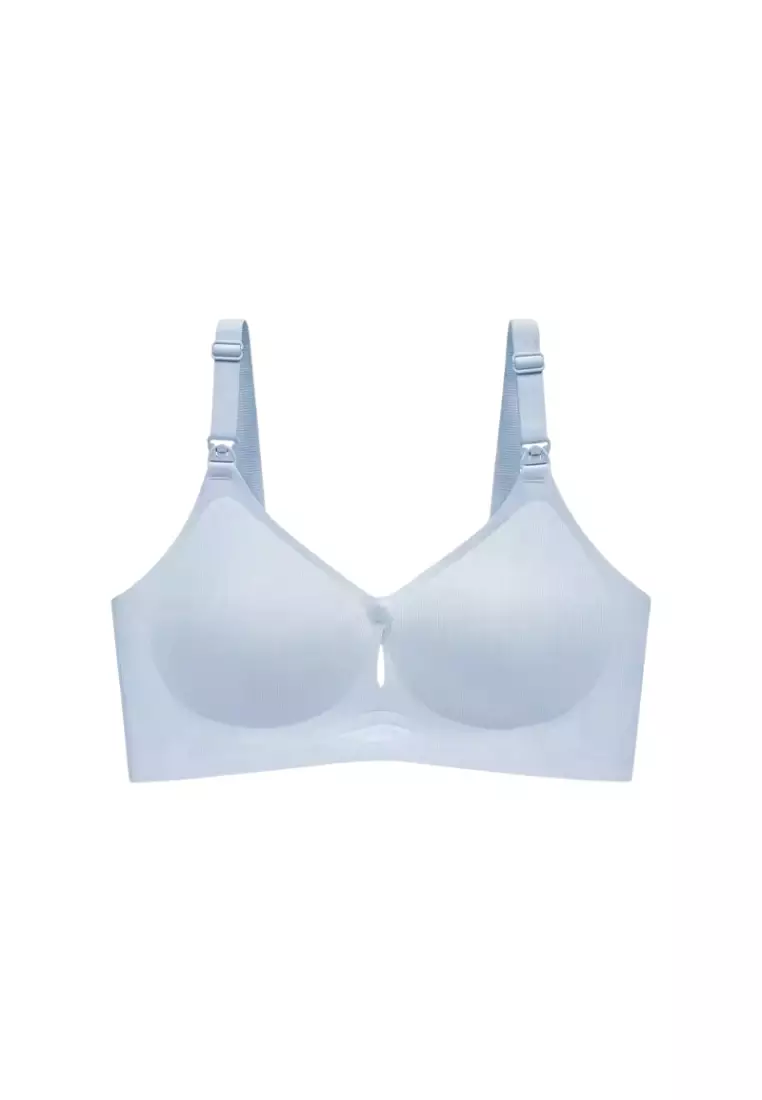 Premium Alina Seamless Nursing Bra in Blue