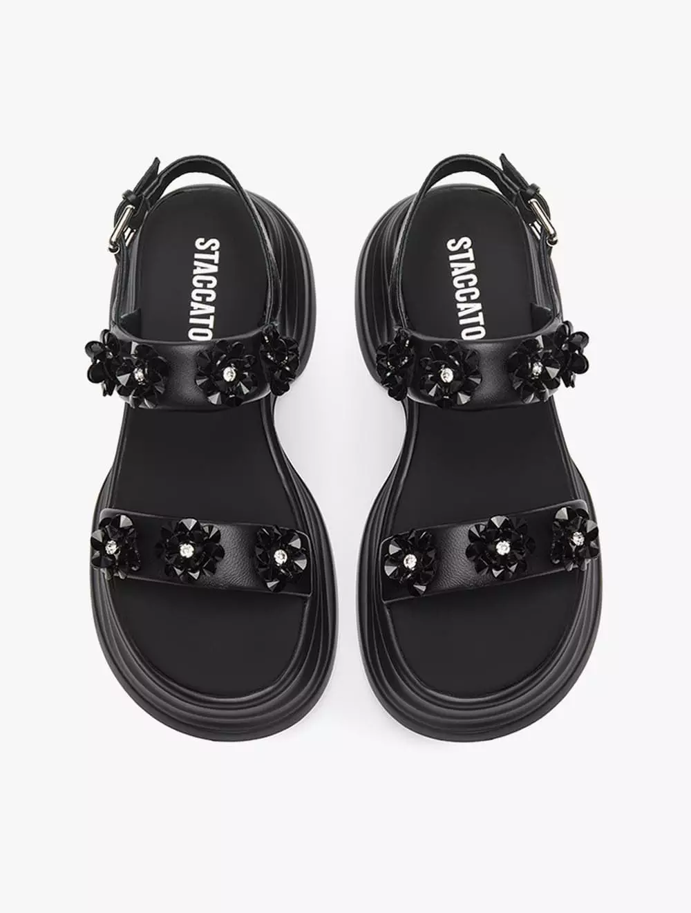 Staccato A4782-005 Wedges Sandal - Black