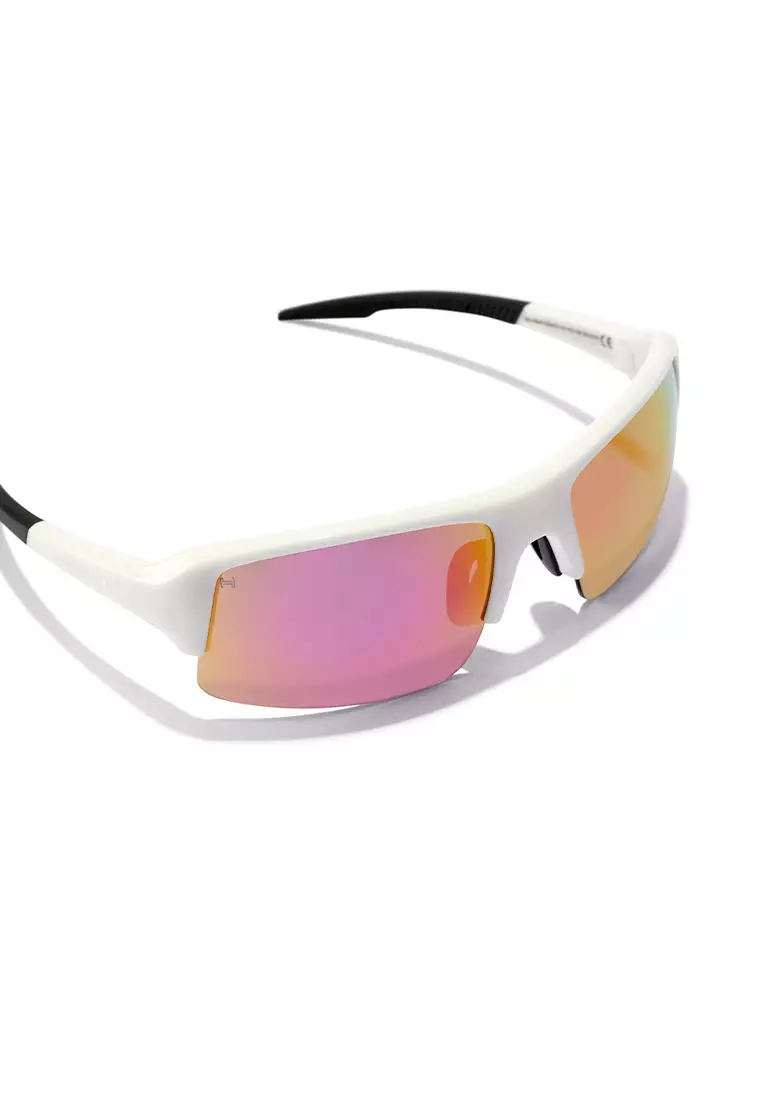 HAWKERS White Nebula BAT Sunglasses for Men and Women, Unisex. UV400 Protection. Official Product designed in Spain