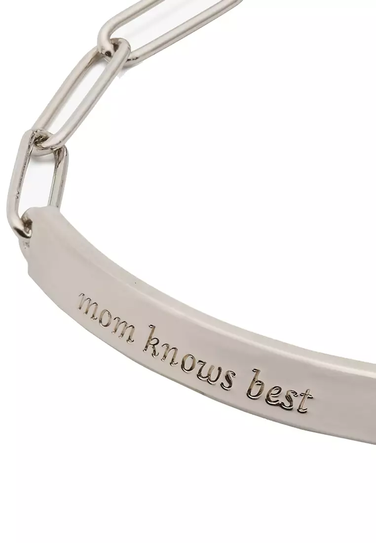 Mom Knows Best Id Bracelet - Silver KL490