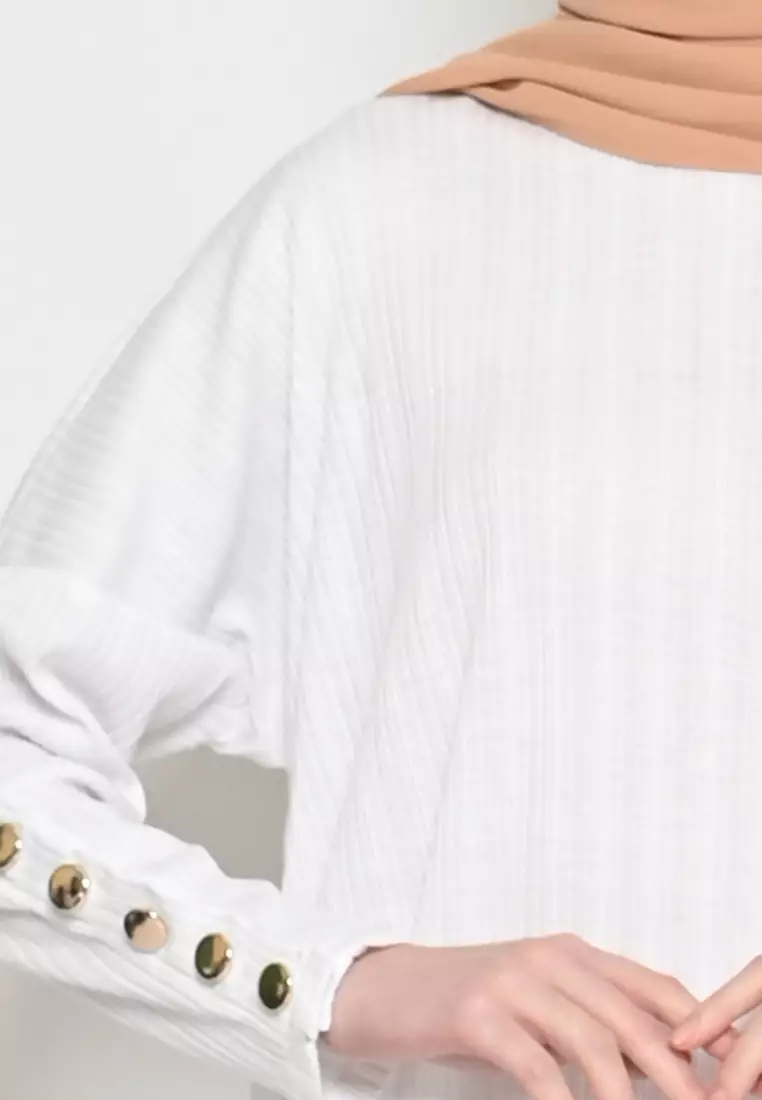 Seva Knit Tunik Broken White