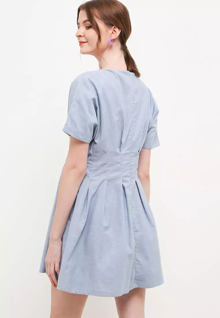 Midi Drape Sleeve Dress