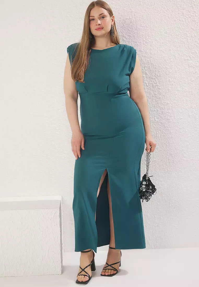 green emerald velvet dress Spaghetti Strap Hoco Dresses Graduation Dresses hc175 As Pictured / US6 main image 0