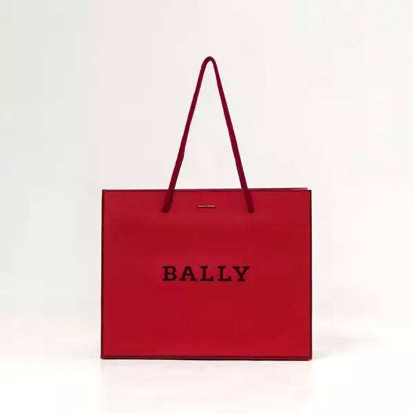 Tas PAPER BAG BALLY MAROON 100% ORIGINAL