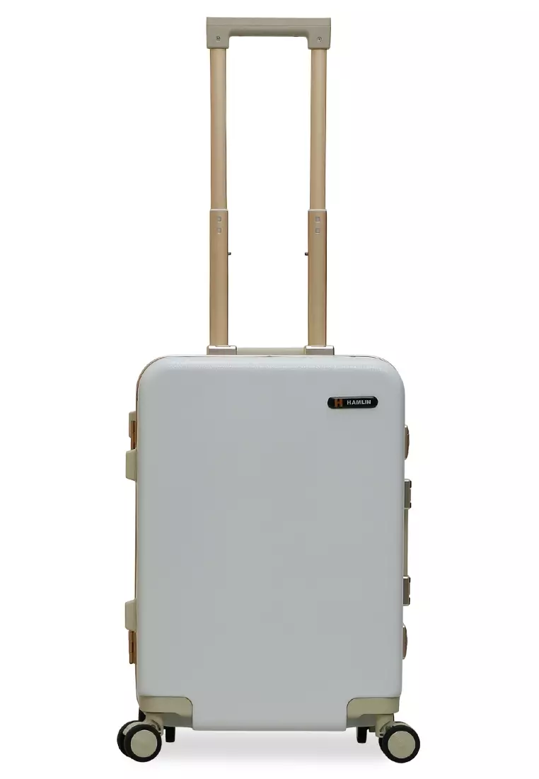 Carlton Tas Koper Alumunium Frame Size 20 Inch Travel Bag Unisex Large Compartment TSA Lock Material Polycarbonate ORIGINAL - White