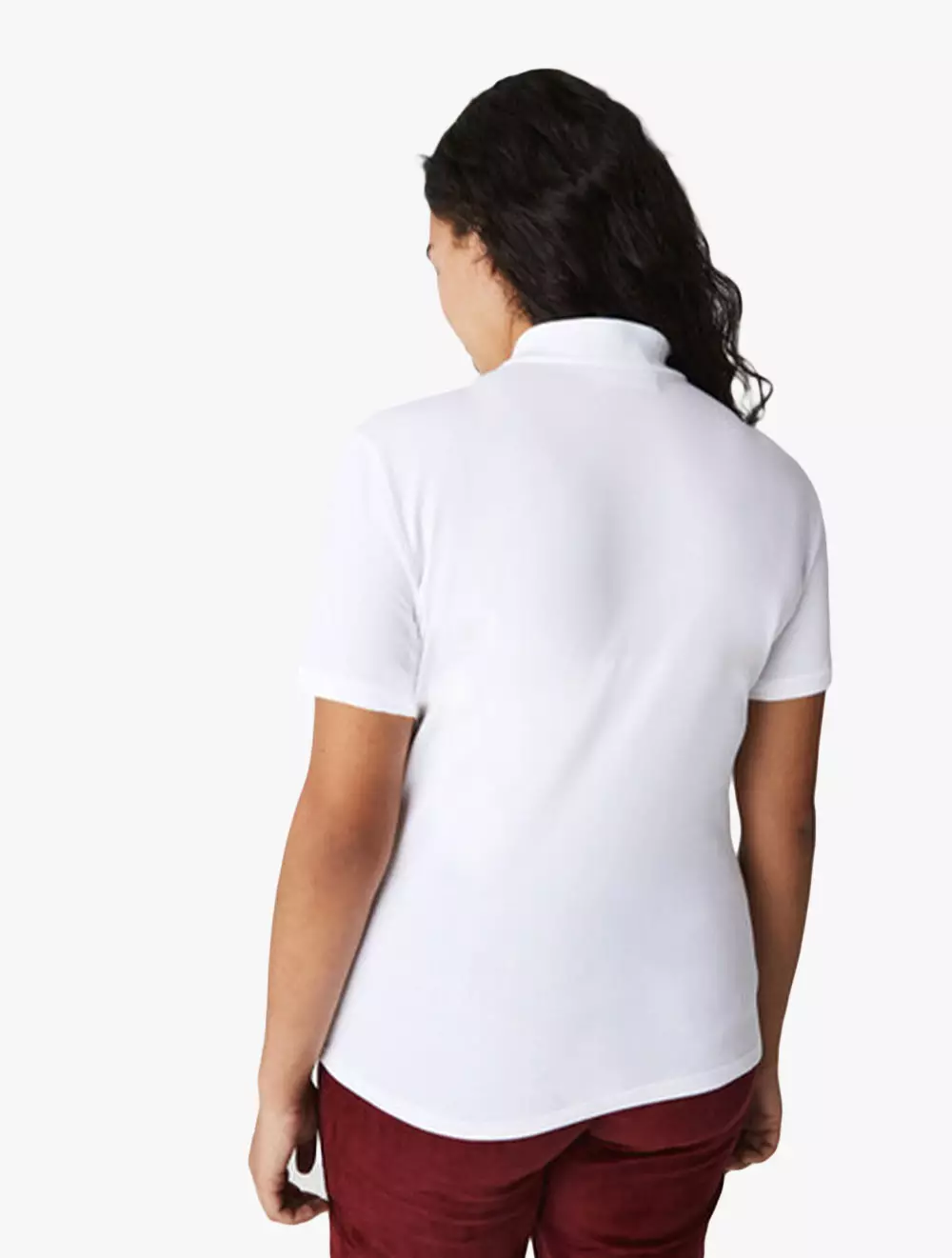 Women's Lacoste Slim fit Stretch Cotton Piqué Polo Shirt - White
