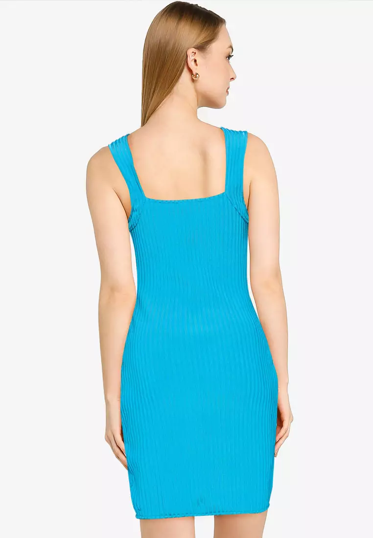 Missguided ribbed deals bodycon dress