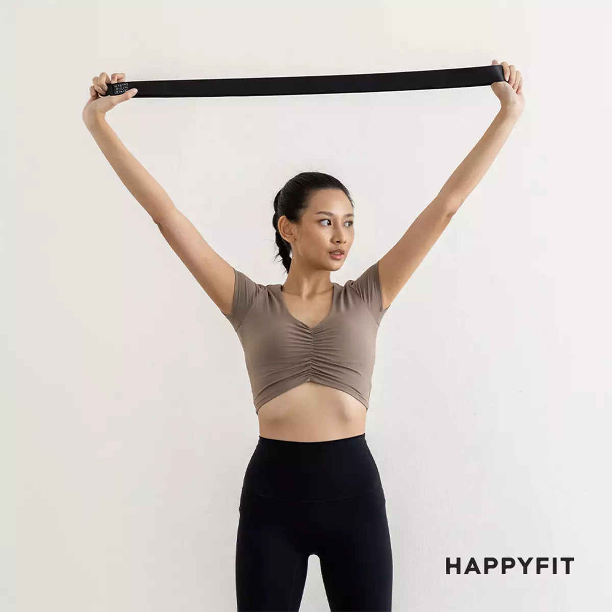 HAPPYFIT Yoga Belt - Yoga Strap Concrete