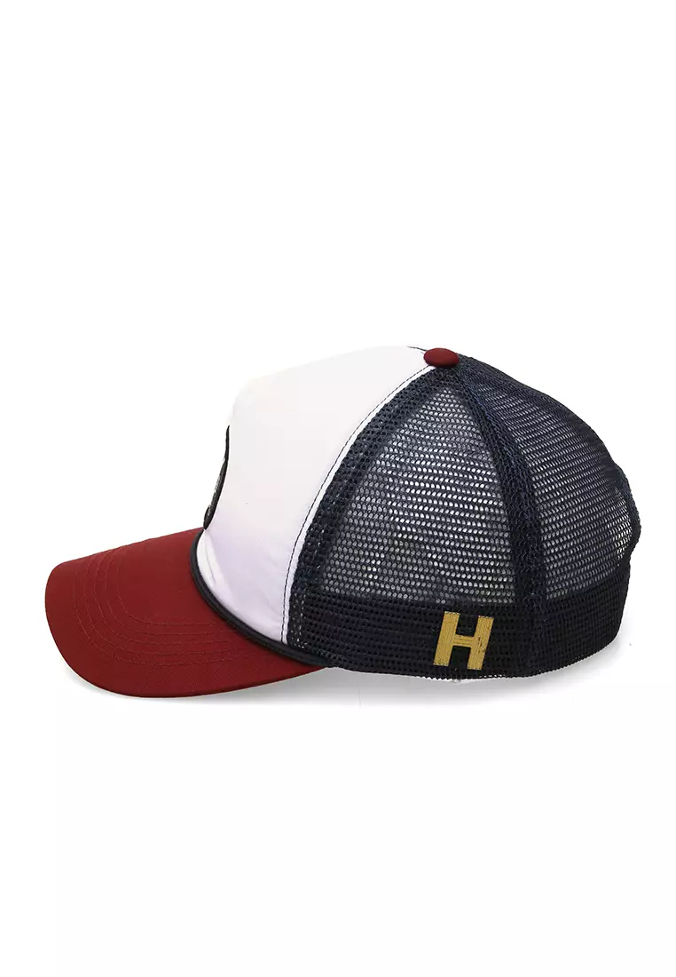 Raesan Topi Baseball Jaring Aksesoris Fashion Pria Adjustable Strap Material Polyester ORIGINAL - Navy Maroon