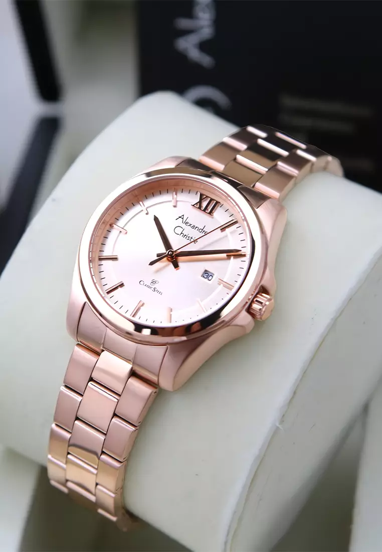 Alexandre Christie - Jam Tangan Wanita - Rosegold - Stainless Steel - 8685 LDBRGLN