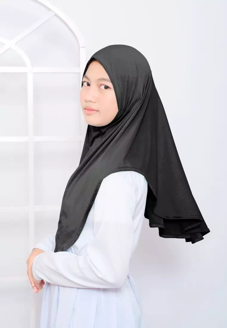 Cotton Bee - Zura Bergo Instan | Hijab Instan Anak | Bergo Tali - L