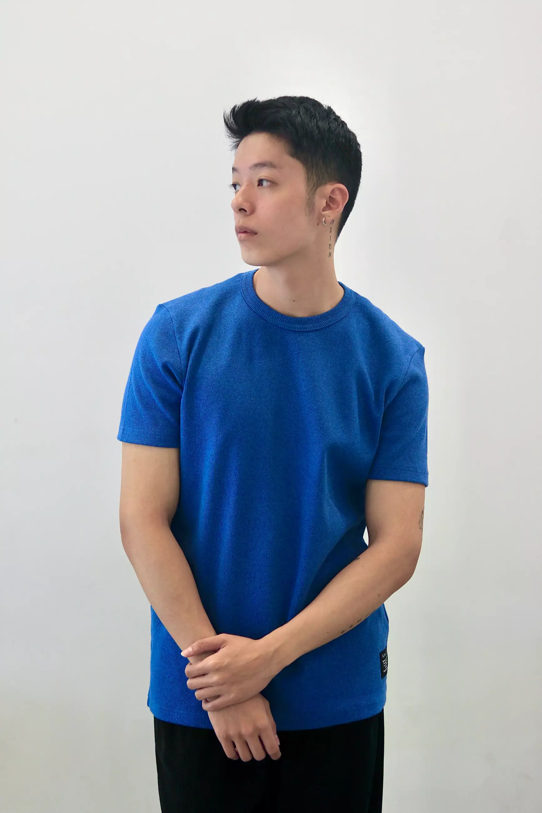 Kale Mark Blue / Atas Kaos Lengan Pendek Pria Premium