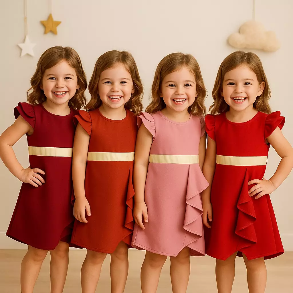 Two Mix - Laluna Dress Anak Imlek Perempuan 2024 - Gaun Anak Cewek Lunar Chinese New Year 1-12 Tahun 4390