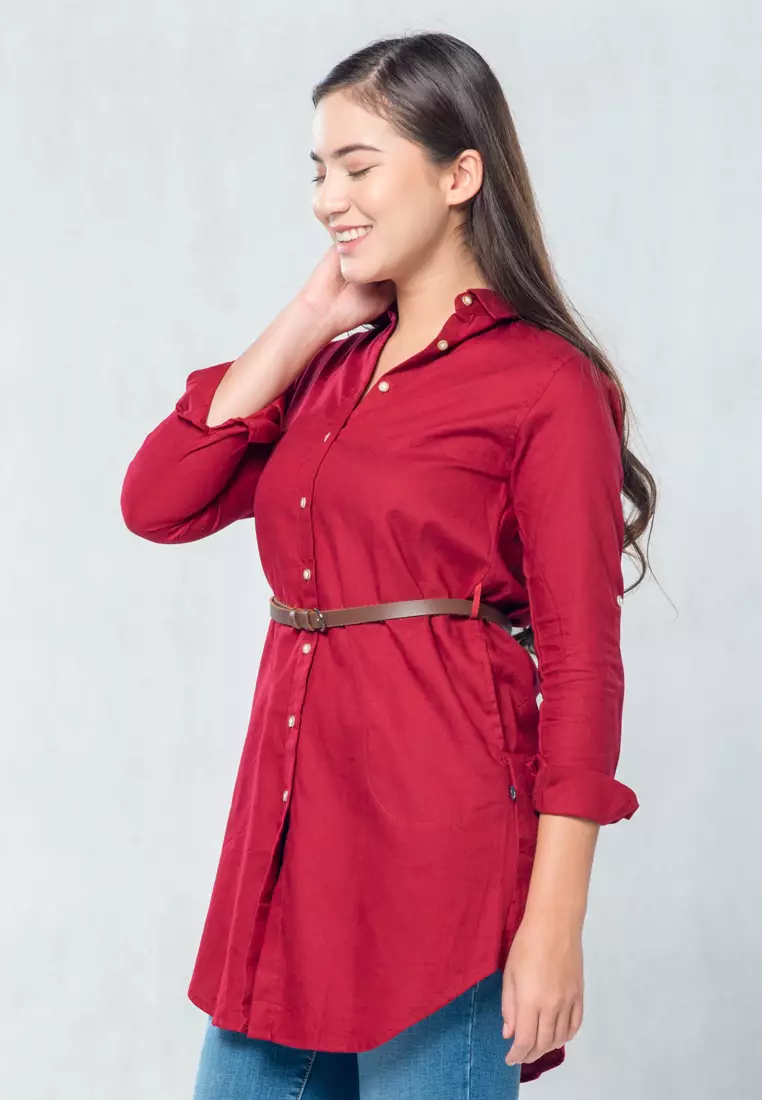 C2 Haskia Red Tunic Maxi