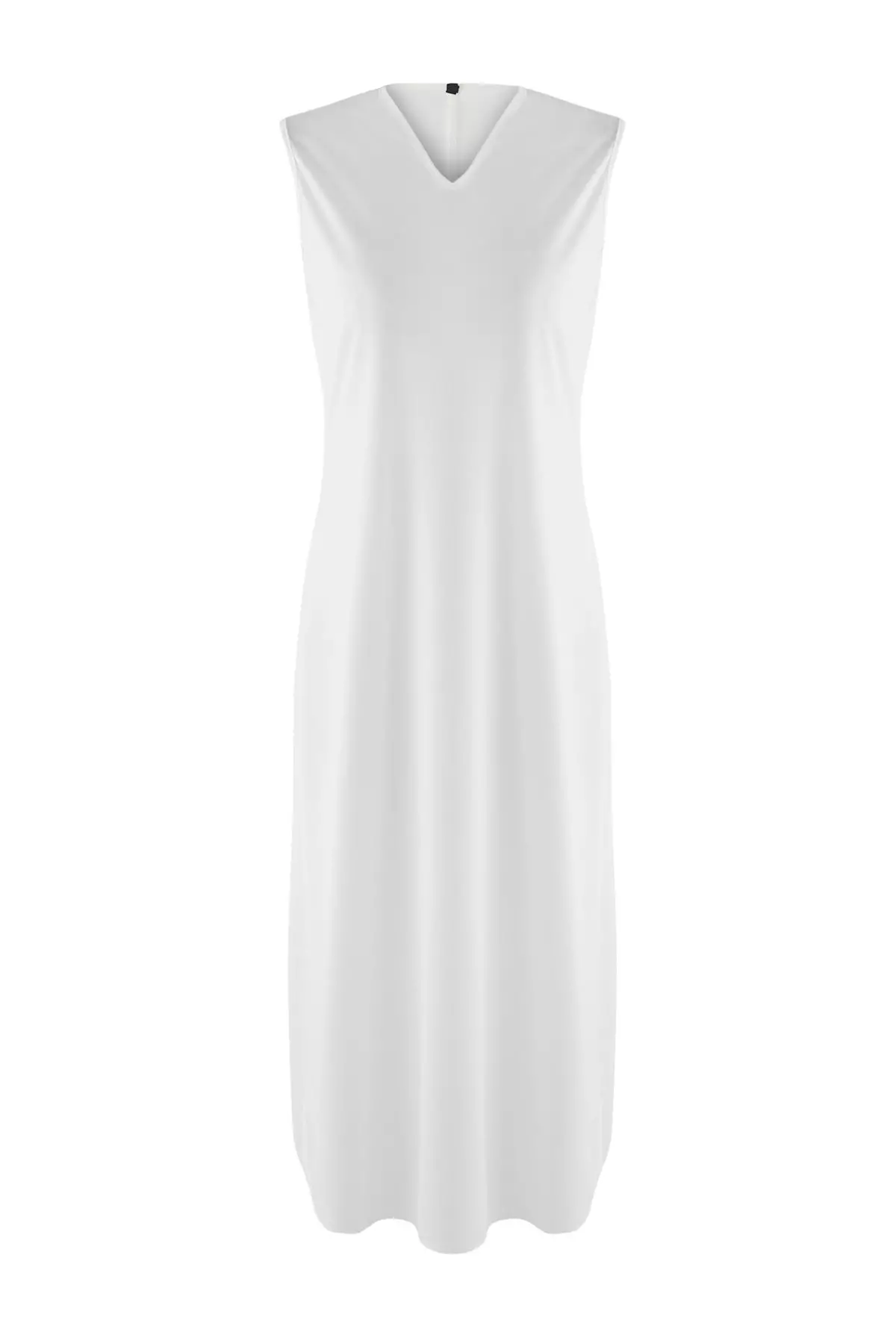 Ecru Floral Kaftan Tassel Detailed Woven Dress Tctss25Eb00102