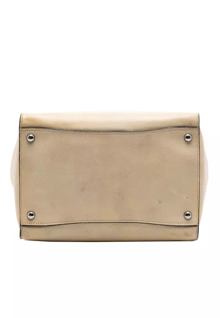 Pre-Loved Prada Glace Calf Twin Pocket Double Handle Satchel
