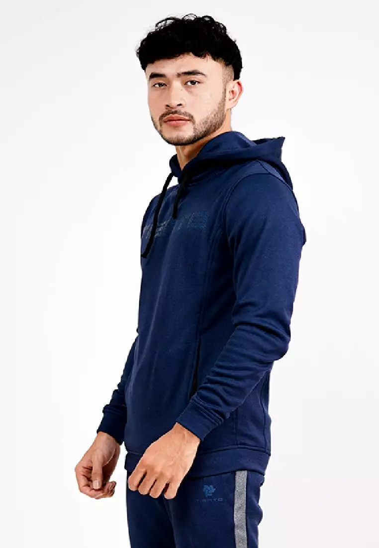 Tiento Sweater Hoodie Sporty Fleece Graphical Sweat Shirt Olahraga Kasual Pria