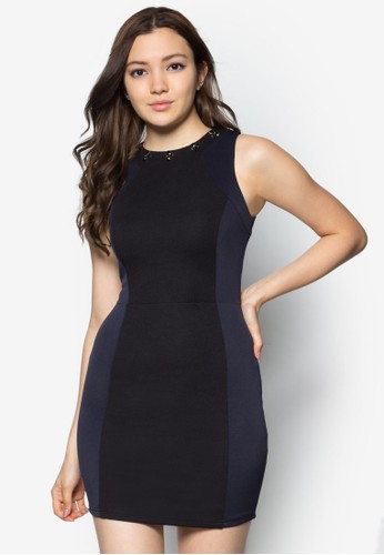 拼zalora 泳衣色連身洋裝, 服飾, 洋裝