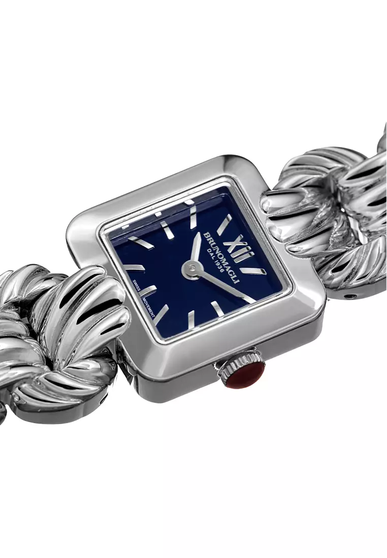 Jam Tangan Wanita Bruno Magli Mira Blue Dial Silver Bracelet 19.171181.STB