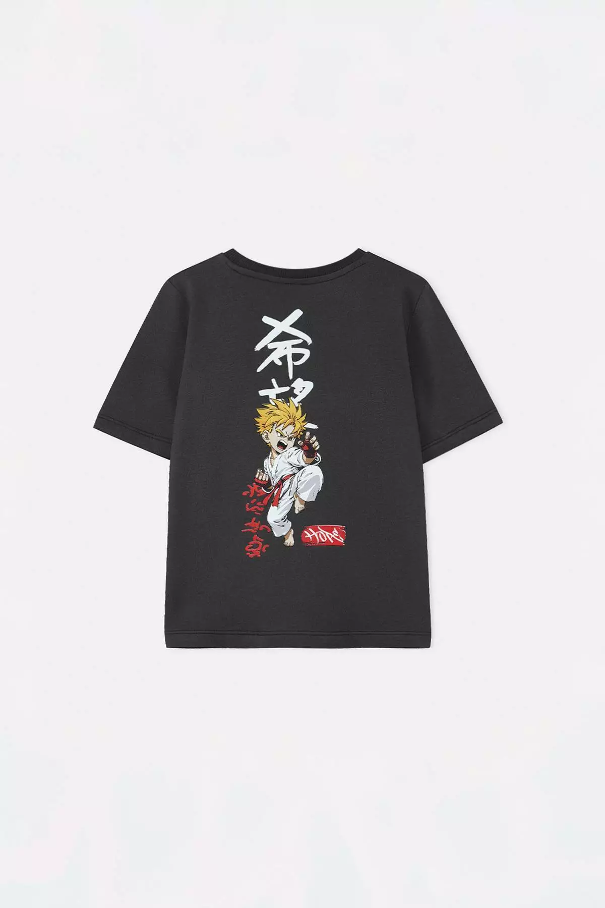 Anthracite-White 2-Piece Slogan Knitted T-Shirt Tkdss26Ts00026
