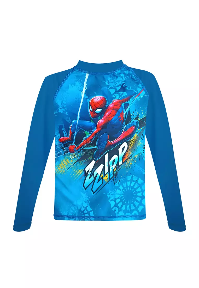 Buy Marvel Spiderman Long Sleeved Rashguard With UPF50 Swimwear