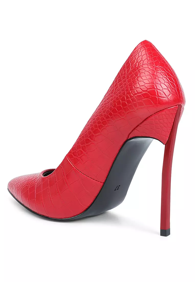 Buy London Rag Red Croc Patterened High Heeled Dress Shoe 2024