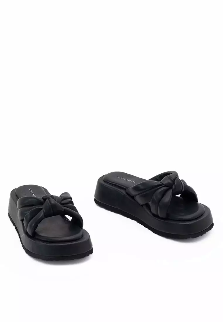 VIVI NICI - Hyuna Sandal Wanita Black Solid