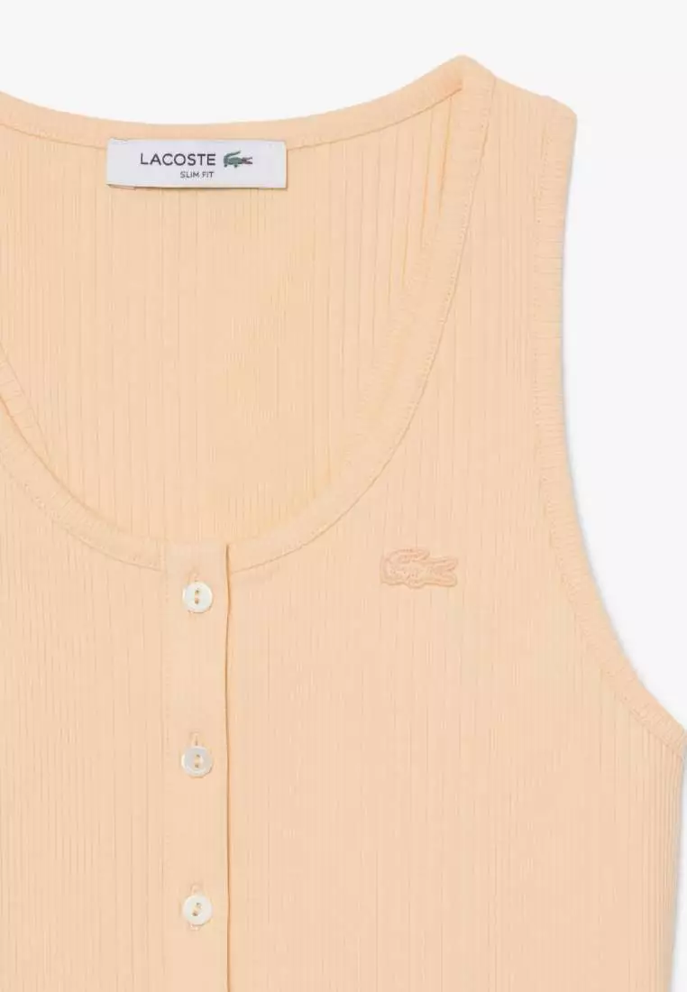 Slim Fit Ribbed Cotton Tank Top