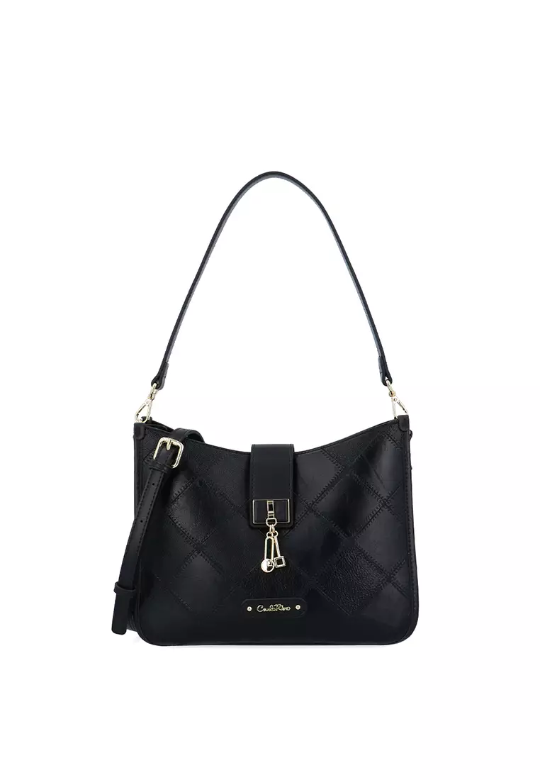 CR Lorena Woven Tote Bag - Black