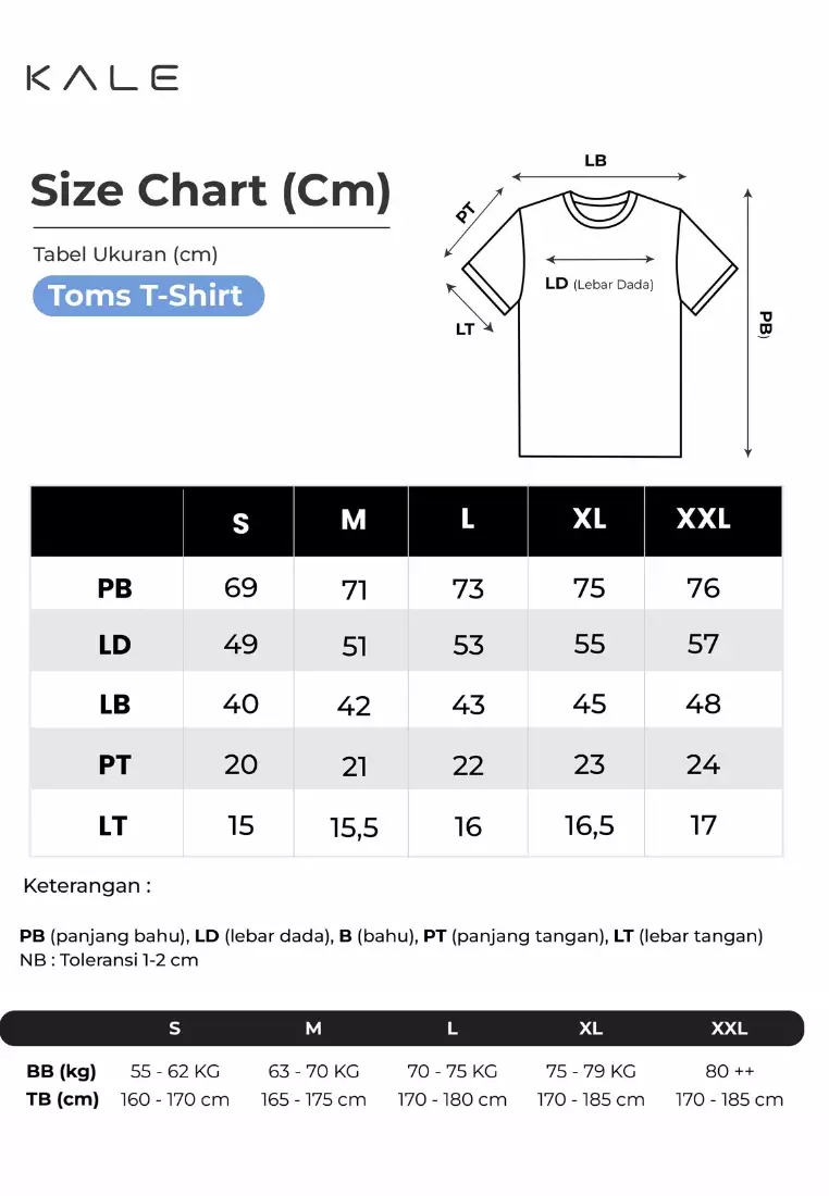 Kale Toms White / atasan kaos pria / baju kaos pria / kaos basic pria