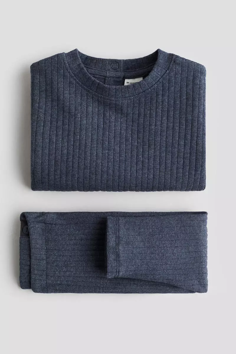 2-piece ribbed cotton set