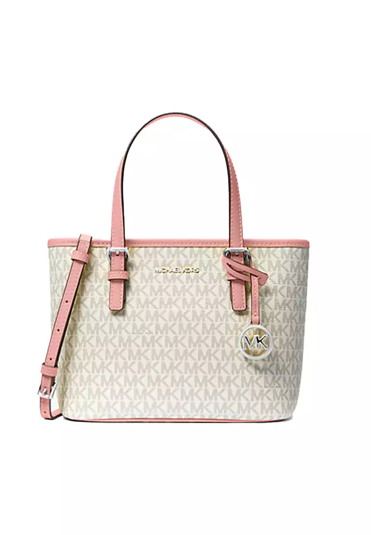 Michael kors jet set vanilla signature tote bag online